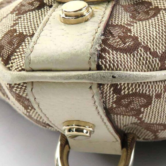 Auth GUCCI Crossbody Shoulder Bag Beige GG Canvas/Leather/Goldtone - e59892a - Picture 6 of 14